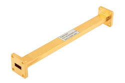 WR-42 Instrumentation Grade Straight Waveguide Section 6 Inch Length, UG-595/U Square Cover Flange from 18 GHz to 26.5 GHz - Cost-Effective Alternative
