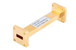 WR-42 Instrumentation Grade Straight Waveguide Section 3 Inch Length, UG-595/U Square Cover Flange from 18 GHz to 26.5 GHz - Cost-Effective Alternative
