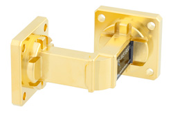 WR-51 Instrumentation Grade Waveguide E-Bend with UBR180 Flange Operating from 15 GHz to 22 GHz - Cost-Effective Alternative