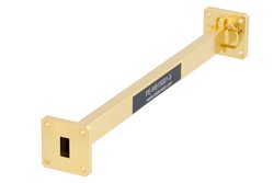 WR-51 Instrumentation Grade Straight Waveguide Section 9 Inch Length with UG Square Cover Flange Operating from 15 GHz to 22 GHz - Cost-Effective Alternative