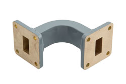 WR-62 Commercial Grade Waveguide E-Bend with UG-419/U Flange Operating from 12.4 GHz to 18 GHz - Cost-Effective Alternative