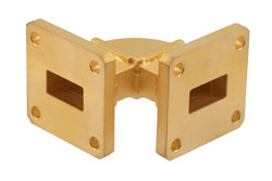 WR-62 Instrumentation Grade Waveguide H-Bend with UG-419/U Flange Operating 12.4 GHz to 18 GHz - Cost-Effective Alternative