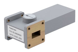 WR-62 Waveguide Isolator from 11.9 GHz to 18 GHz, 20 dB min Isolation, Cover Flange, Aluminum - Cost-Effective Alternative