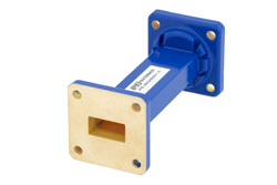 WR-62 Commercial Grade Straight Waveguide Section 3 Inch Length with UG-419/U Flange Operating from 12.4 GHz to 18 GHz - Cost-Effective Alternative