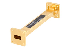 WR-62 Instrumentation Grade Straight Waveguide Section 6 Inch Length with UG-419/U Flange Operating from 12.4 GHz to 18 GHz - Cost-Effective Alternative