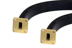 WR-62 Seamless Flexible Waveguide 24 Inch, UG-419/U Square Cover Flange Operating from 12.4 GHz to 18 GHz - Cost-Effective Alternative