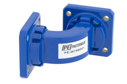 WR-75 Commercial Grade Waveguide E-Bend with UBR120 Flange Operating from 10 GHz to 15 GHz - Cost-Effective Alternative