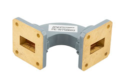 WR-75 Commercial Grade Waveguide H-Bend with UBR120 Flange Operating from 10 GHz to 15 GHz - Cost-Effective Alternative