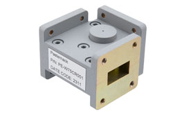 WR-75 Waveguide Circulator, 9.84 GHz to 15 GHz, 20 dB min Isolation, Cover Flange, Aluminum - Cost-Effective Alternative