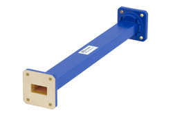 WR-75 Commercial Grade Straight Waveguide Section 9 Inch Length with UBR120 Flange Operating from 10 GHz to 15 GHz - Cost-Effective Alternative