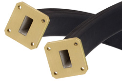 WR-75 Twistable Flexible Waveguide 24 Inch, Square Cover Flange Operating From 10 GHz to 15 GHz - Cost-Effective Alternative