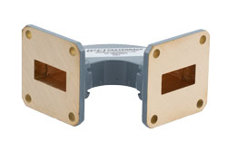 WR-90 Commercial Grade Waveguide H-Bend with UG-39/U Flange Operating from 8.2 GHz to 12.4 GHz - Cost-Effective Alternative