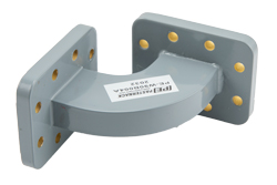 WR-90 Waveguide H-Bend with CPR-90G Flange Operating from 8.2 GHz to 12.4 GHz - Cost-Effective Alternative