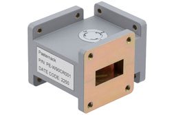 WR-90 Waveguide Circulator, 8.2 GHz to 12.4 GHz, 18 dB min Isolation, Cover Flange, Aluminum - Cost-Effective Alternative