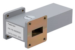 WR-90 Waveguide Isolator from 8.2 GHz to 12.4 GHz, 18 dB min Isolation, Cover Flange, Aluminum - Cost-Effective Alternative