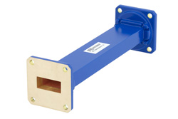 WR-90 Commercial Grade Straight Waveguide Section 6 Inch Length with UG-39/U Flange Operating from 8.2 GHz to 12.4 GHz - Cost-Effective Alternative