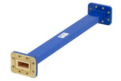 WR-90 Commercial Grade Straight Waveguide Section 12 Inch Length with CPR-90G Flange Operating from 8.2 GHz to 12.4 GHz - Cost-Effective Alternative