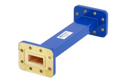 WR-90 Commercial Grade Straight Waveguide Section 6 Inch Length with CPR-90G Flange Operating from 8.2 GHz to 12.4 GHz - Cost-Effective Alternative