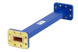 WR-90 Commercial Grade Straight Waveguide Section 9 Inch Length with CPR-90G Flange Operating from 8.2 GHz to 12.4 GHz - Cost-Effective Alternative