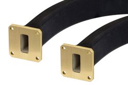 WR-90 Seamless Flexible Waveguide 12 Inch, UG-39/U Square Cover Flange Operating From 8.2 GHz to 12.4 GHz - Cost-Effective Alternative