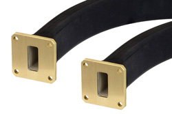 WR-90 Seamless Flexible Waveguide 36 Inch, UG-39/U Square Cover Flange Operating From 8.2 GHz to 12.4 GHz - Cost-Effective Alternative