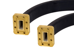 WR-90 Seamless Flexible Waveguide 12 Inch, CPR-90G Flange Operating From 8.2 GHz to 12.4 GHz - Cost-Effective Alternative