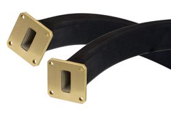 WR-90 Twistable Flexible Waveguide 12 Inch, UG-39/U Square Cover Flange Operating From 8.2 GHz to 12.4 GHz - Cost-Effective Alternative