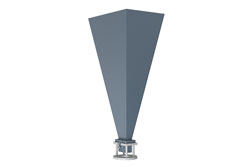 WR-284 Standard Gain Horn with 20 dBi gain, N Female Connector, Integrated Cage-Style Mount - Cost-Effective Alternative