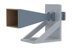 WR-42 Waveguide Antenna, 18 GHz to 26.5 GHz Frequency Range, 20 dBi Gain, UG-597/U Flange with Pre-Installed L mount - Cost-Effective Alternative