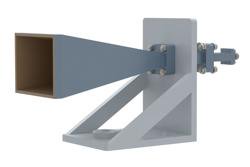 WR-42 Standard Gain Horn with 20 dBi gain, End Launch 2.92mm Female connector, with Pre-Installed L Mount - Cost-Effective Alternative