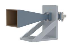 WR-42 Standard Gain Horn with 20 dBi gain, 2.92mm Female connector, with Pre-Installed L Mount - Cost-Effective Alternative