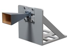 WR-51 Standard Gain Horn Antenna Operating from 15 GHz to 22 GHz, End Launch SMA Female Connector, 20 dBi Nominal Gain, with L Mount - Cost-Effective Alternative
