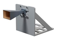 WR-51 Standard Gain Horn Antenna Operating from 15 GHz to 22 GHz, SMA Female Connector, 20 dBi Nominal Gain, with L Mount - Cost-Effective Alternative