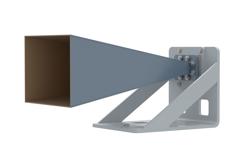 WR-137 Standard Gain Horn with 20 dBi gain, N Female Connector, with Pre-Installed L Mount - Cost-Effective Alternative
