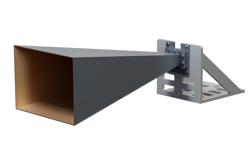 PE2WAN229-20SF.jpg WR-229 Standard Gain Horn Antenna Operating from 3.3 GHz to 4.9 GHz, SMA Female Connector, 20 dBi Nominal Gain, with L Mount - Cost-Effective Alternative