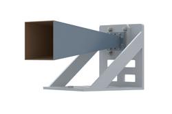 WR-284 Standard Gain Horn with 15 dBi gain, N Female Connector, with Pre-Installed L Mount - Cost-Effective Alternative