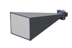 WR-90 Standard Gain Horn with 20 dBi Gain, SMA Female Connector with Weather Resistant Radome Cover - Cost-Effective Alternative