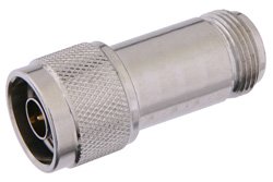 8 dB Fixed Attenuator, N Male to N Female Passivated Stainless Steel Body Rated to 2 Watts Up to 12.4 GHz - Cost-Effective Alternative