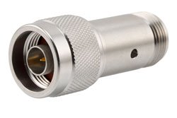 9 dB Fixed Attenuator, N Male to N Female Passivated Stainless Steel Body Rated to 2 Watts Up to 18 GHz - Cost-Effective Alternative