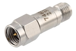 8 dB Fixed Attenuator, SMA Male to SMA Female Stainless Steel Body Rated to 2 Watts, DC to 12 GHz - Cost-Effective Alternative