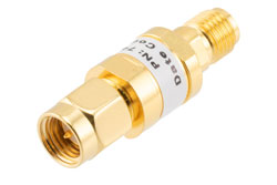 9 dB Fixed Attenuator, SMA Male to SMA Female Brass Gold Body Rated to 2 Watts Up to 26.5 GHz - Cost-Effective Alternative