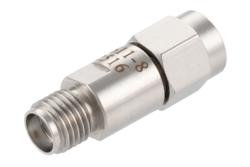8 dB Fixed Attenuator SMA Male to SMA Female Passivated Stainless Steel Body Rated 2 Watt DC to 18GHz - Cost-Effective Alternative