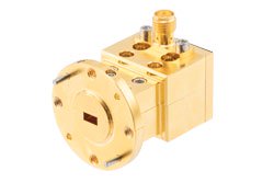 PE80T3009.jpg WR-19 Waveguide Power Detector, U Band, 40 GHz to 60 GHz, Positive Output Voltage Polarity, UG-383/U-M Flange - Cost-Effective Alternative