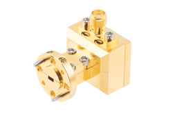 WR-12 Waveguide Power Detector, E Band, 60 GHz to 90 GHz, Positive Output Voltage Polarity, UG-387/U Flange - Cost-Effective Alternative
