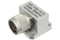 WR-62 Square Cover Flange to N Male Waveguide to Coax Adapter Operating From 12.4 GHz to 18 GHz - Cost-Effective Alternative