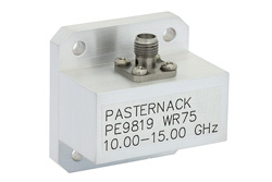 WR-75 Square Type Flange to SMA Female Waveguide to Coax Adapter Operating from 10 GHz to 15 GHz - Cost-Effective Alternative