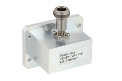 PE9821.jpg WR-159 CMR-159 Flange to N Female Waveguide to Coax Adapter Operating from 4.9 GHz to 7.05 GHz - Cost-Effective Alternative