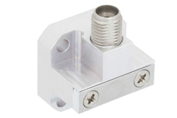 PE9826.jpg WR-28 Square Cover Flange to 2.92mm Female Waveguide to Coax Adapter Operating from 26.5 GHz to 40 GHz - Cost-Effective Alternative
