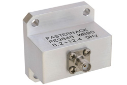 WR-90 Square Type Flange to End Launch SMA Female Waveguide to Coax Adapter Operating from 8.2 GHz to 12.4 GHz - Cost-Effective Alternative