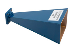 PE9854B-20.jpg WR-62 Waveguide Standard Gain Horn Antenna Operating From 12.4 GHz to 18 GHz With a Nominal 20 dBi Gain With Square Cover Flange - Cost-Effective Alternative